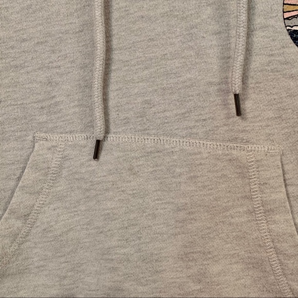 RIP CURL Womens Cropped Hoodie Sweatshirt Gray XS - Picture 3 of 10